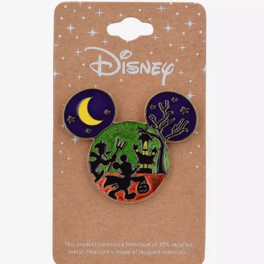 Exclusive!!!! Disney Mickey Mouse Silhouette Trick-or-Treat Scene Pin